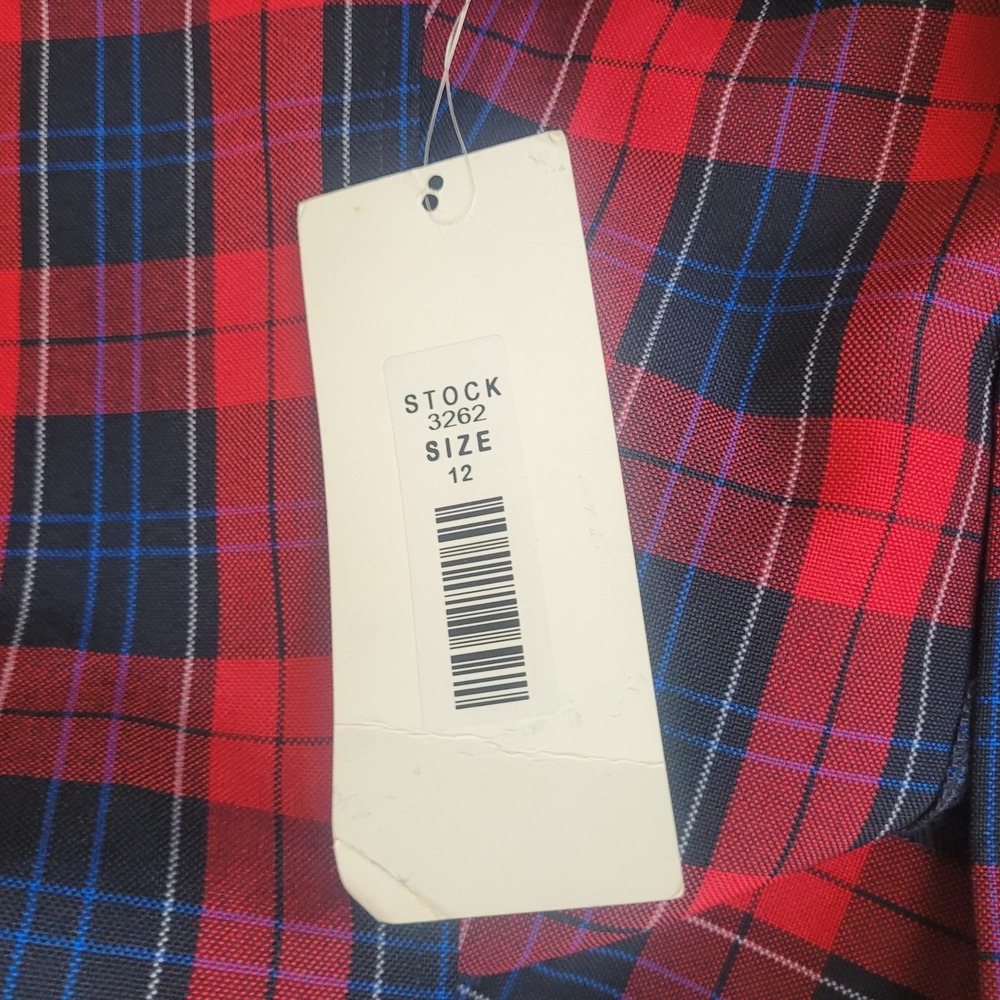 NWT Parker Girls Red Blue Plaid School‎ Uniform Jumper Dress 12 - Picture 8 of 8